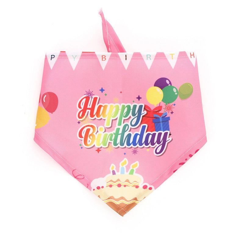 Casual Polyester Birthday Letter Pet Saliva Towel