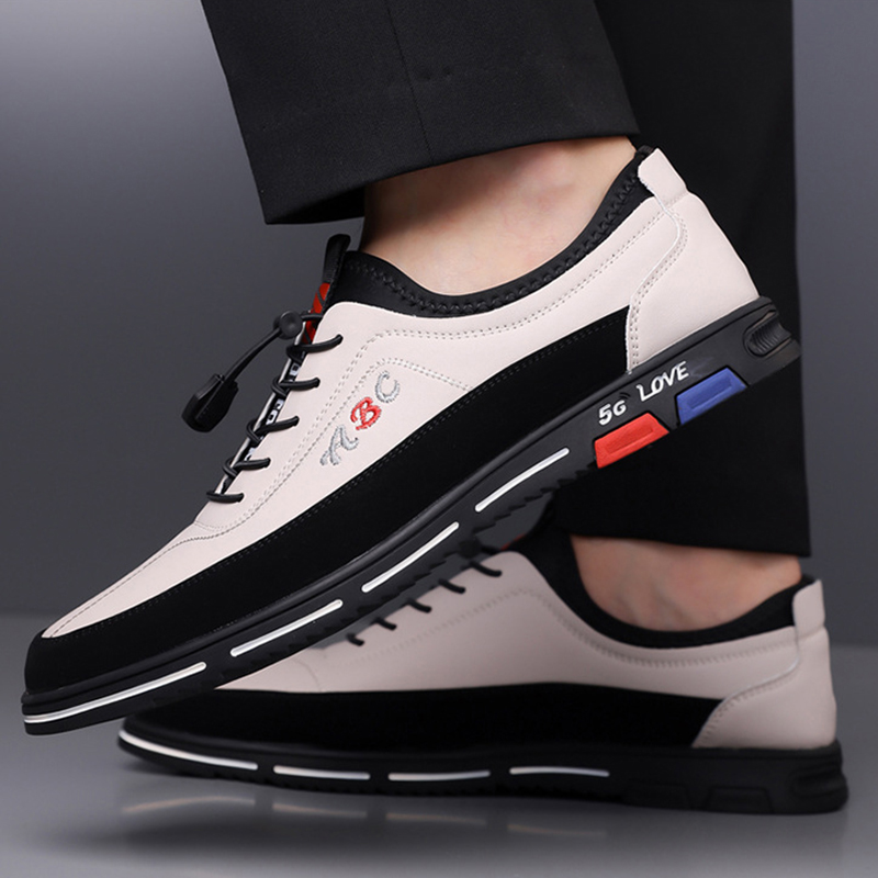 Men Casual Leather Shoes Fashion Loafers Comfortable Business Male Shoes Spring Autumn Light Plus Size Footwear New Man Sneakers
