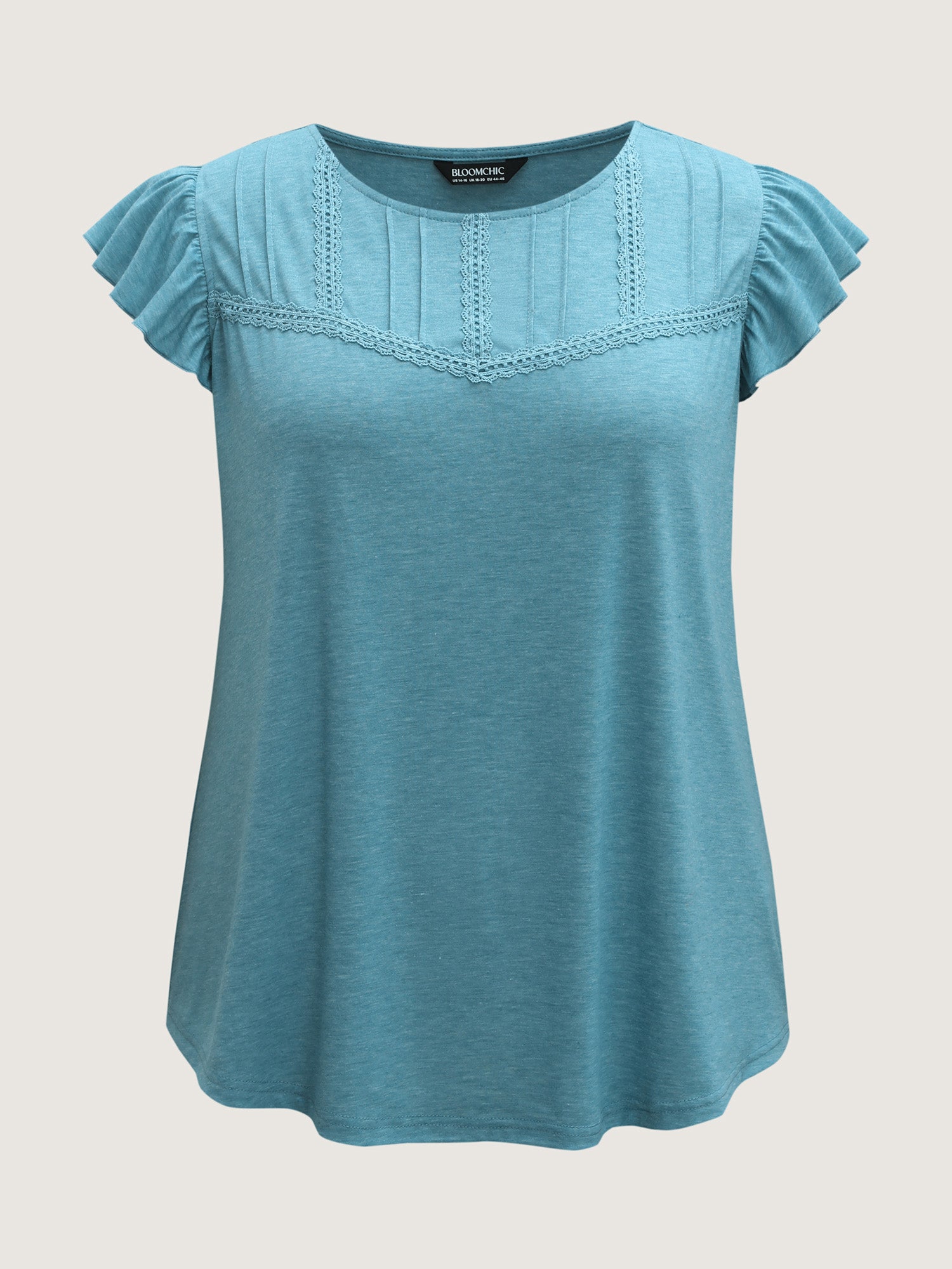 Lace Toothpick Pleat Solid Top