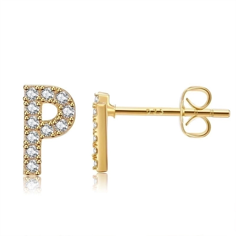 Ethnic Style Letter Copper Earrings Ear Studs