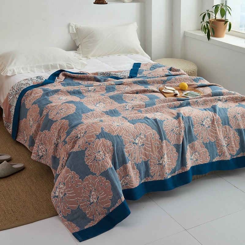 Towel Quilt Pure Cotton Five-Layer Gauze Towel Blanket Four Seasons Office Single Double Nap Blanket Quilt