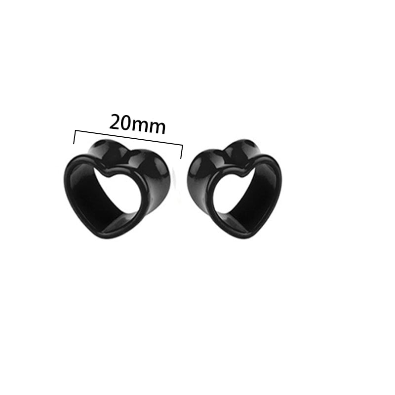 Minimalist Heart Shape Arylic Auricle 1 Pair