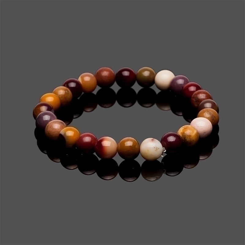 2 Pieces Natural Volcanic Stone Bracelet White Turquoise Jadeite Yellow Tiger Eye Beaded Bracelet