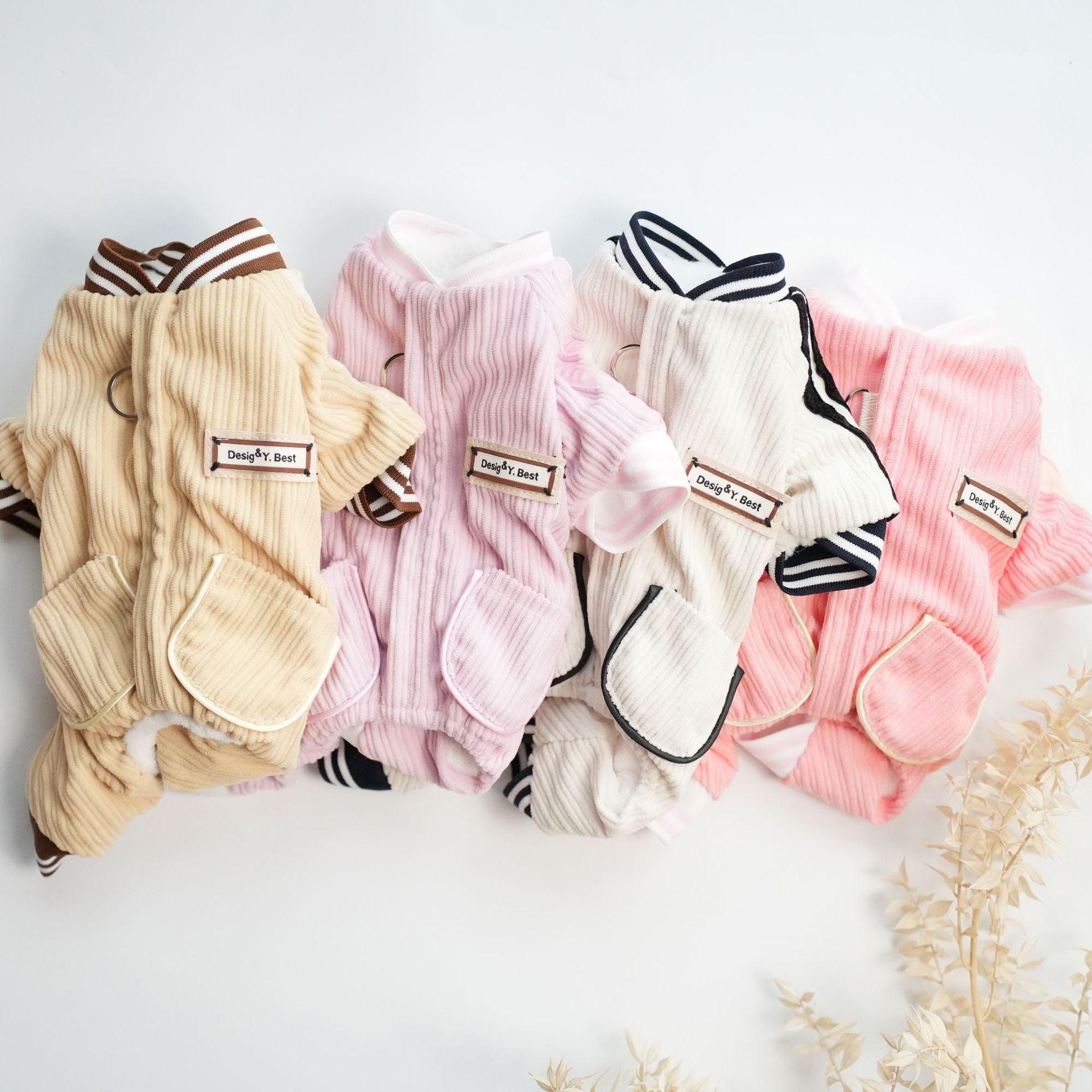 Sports Style Striped Dog Jumpsuits Harness