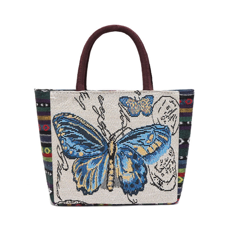 Women's Vintage Style Butterfly Polyester Shopping Bags