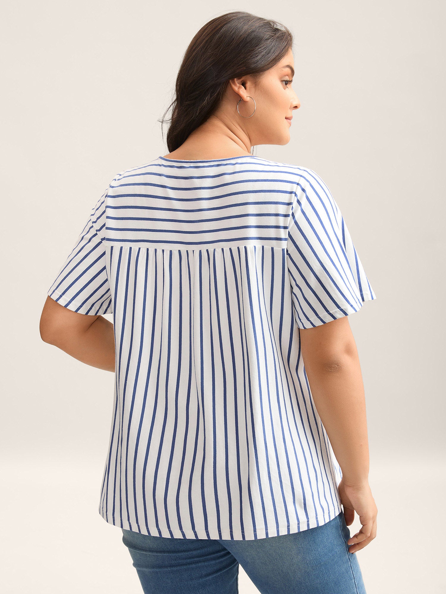 Stripes Everywhere Round Neck T-Shirt