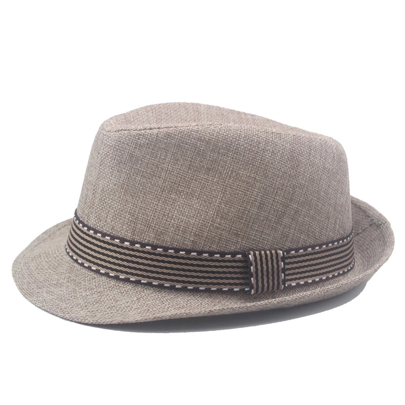 Children Unisex Vintage Style Stripe Fedora Hat