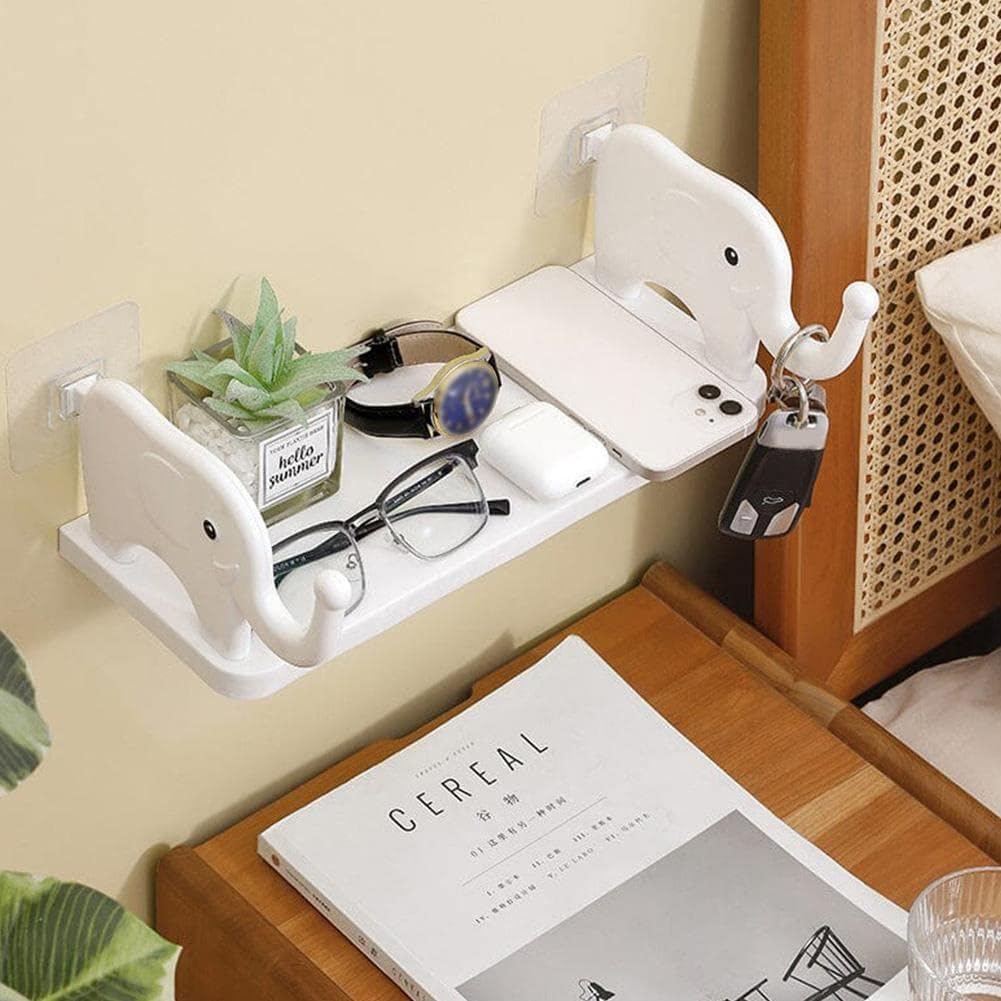 Multifunctional Elephant Shaped Wall Hanging Storage Shelf