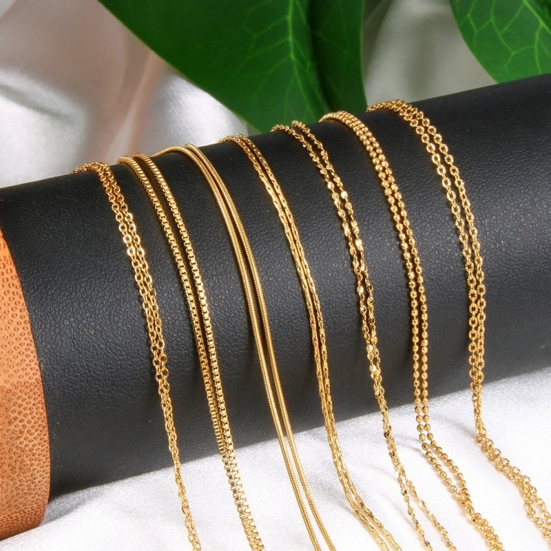 Fashion Solid Color Titanium Steel Plating Pendant Necklace 1 Piece