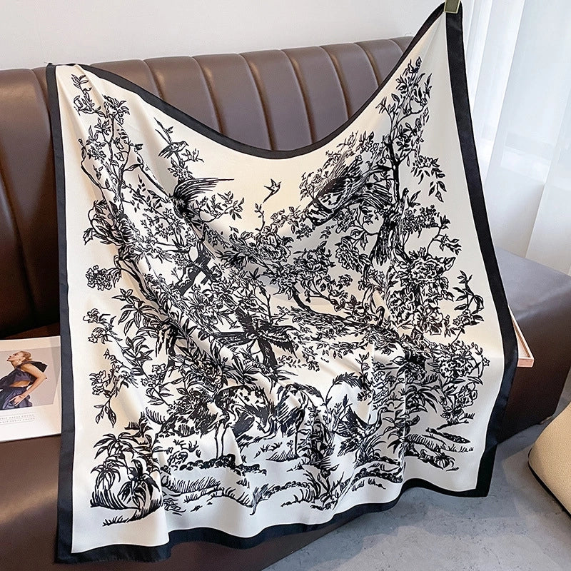 Women's Elegant Printing Polyester Printing Scarf