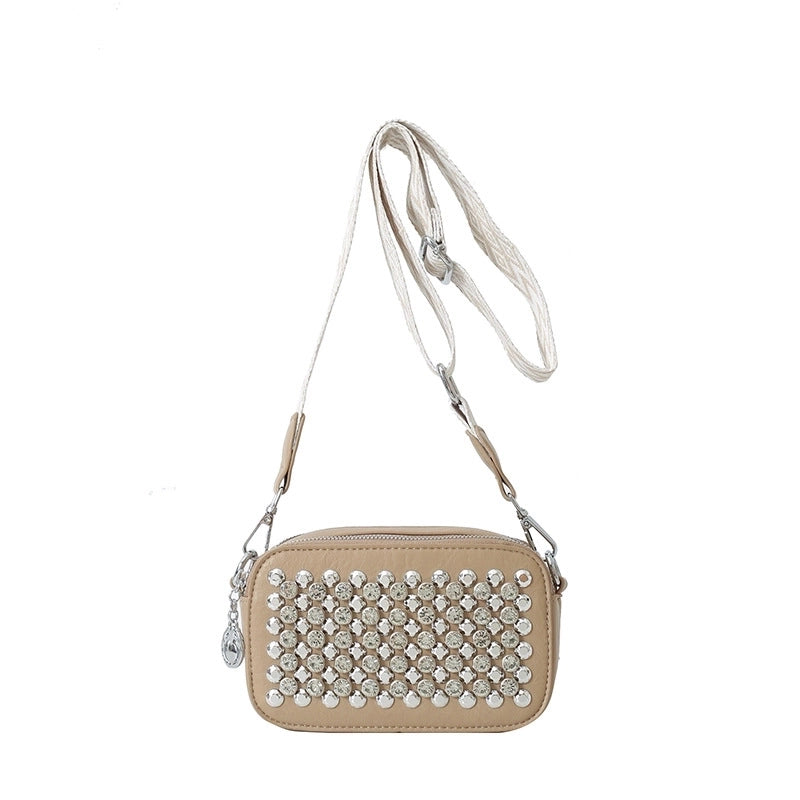 Women's Small Pu Leather Solid Color Streetwear Zipper Crossbody Bag