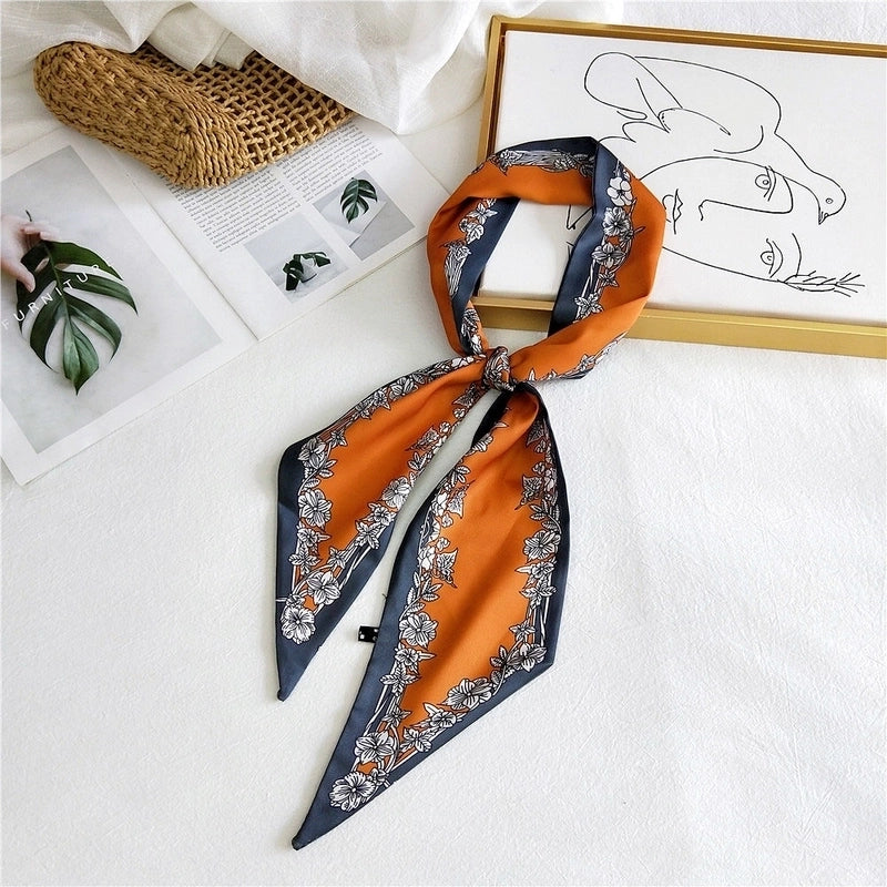 Unisex Sweet Polka Dots Polyester Printing Silk Scarves