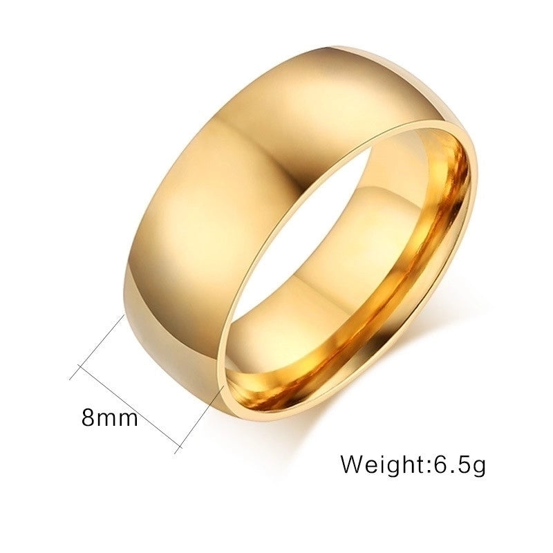 304 Stainless Steel Minimalist Plating Solid Color Rings
