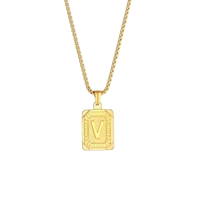 Fashion Letter Stainless Steel Pendant Necklace Plating Stainless Steel Necklaces