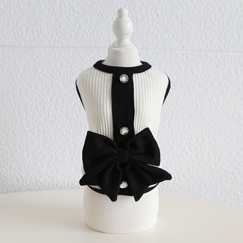 Bow Design Boy Girl Dog Cat Dress/Vest