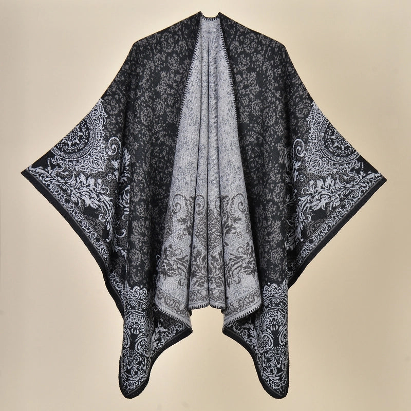 Women's Retro Graffiti Polyester Acrylic Oil Painting Shawl