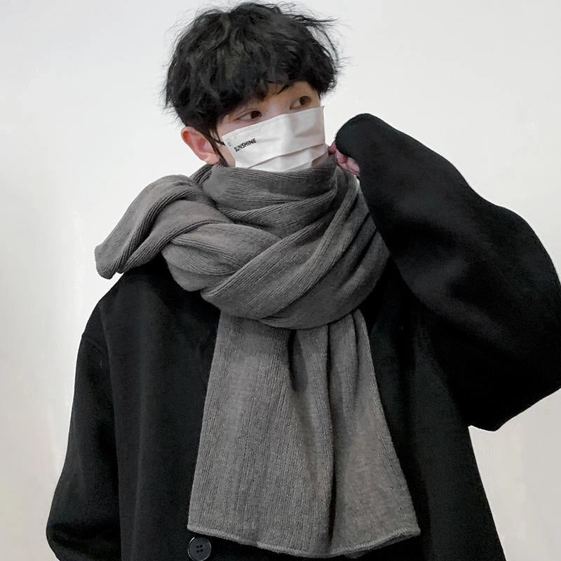Women's Minimalist Classic Style Solid Color Yarn Scarf