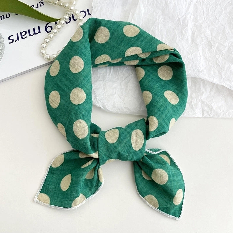 Women's Sweet Minimalist Color Block Cotton And Linen Printing Scarf