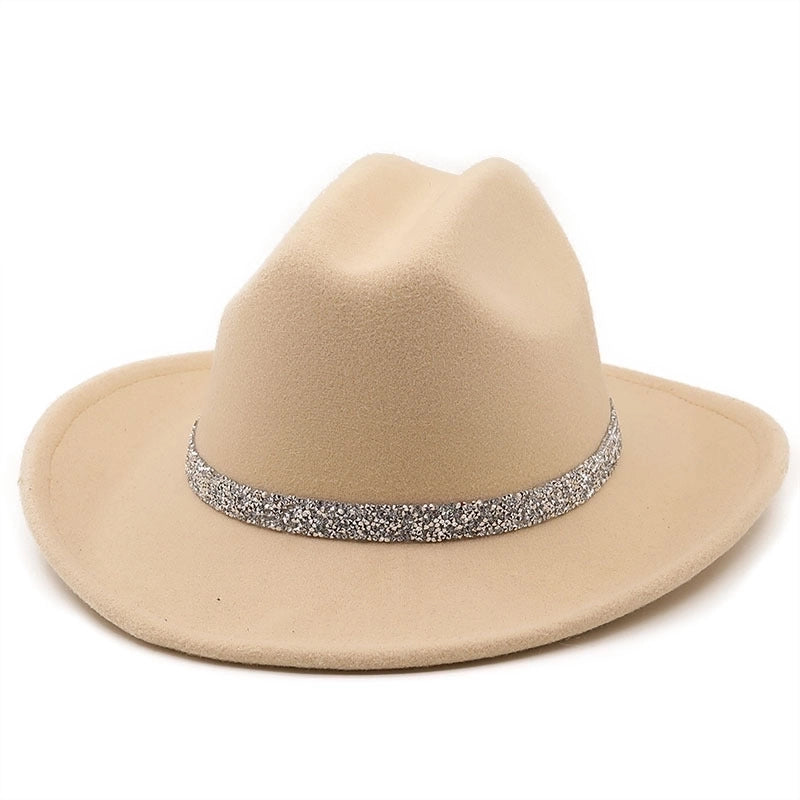 Winter New Black Diamond Chain Woolen Hat
