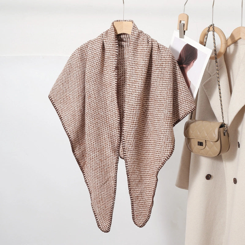 Women's Casual Lattice Imitation Cashmere Shawl