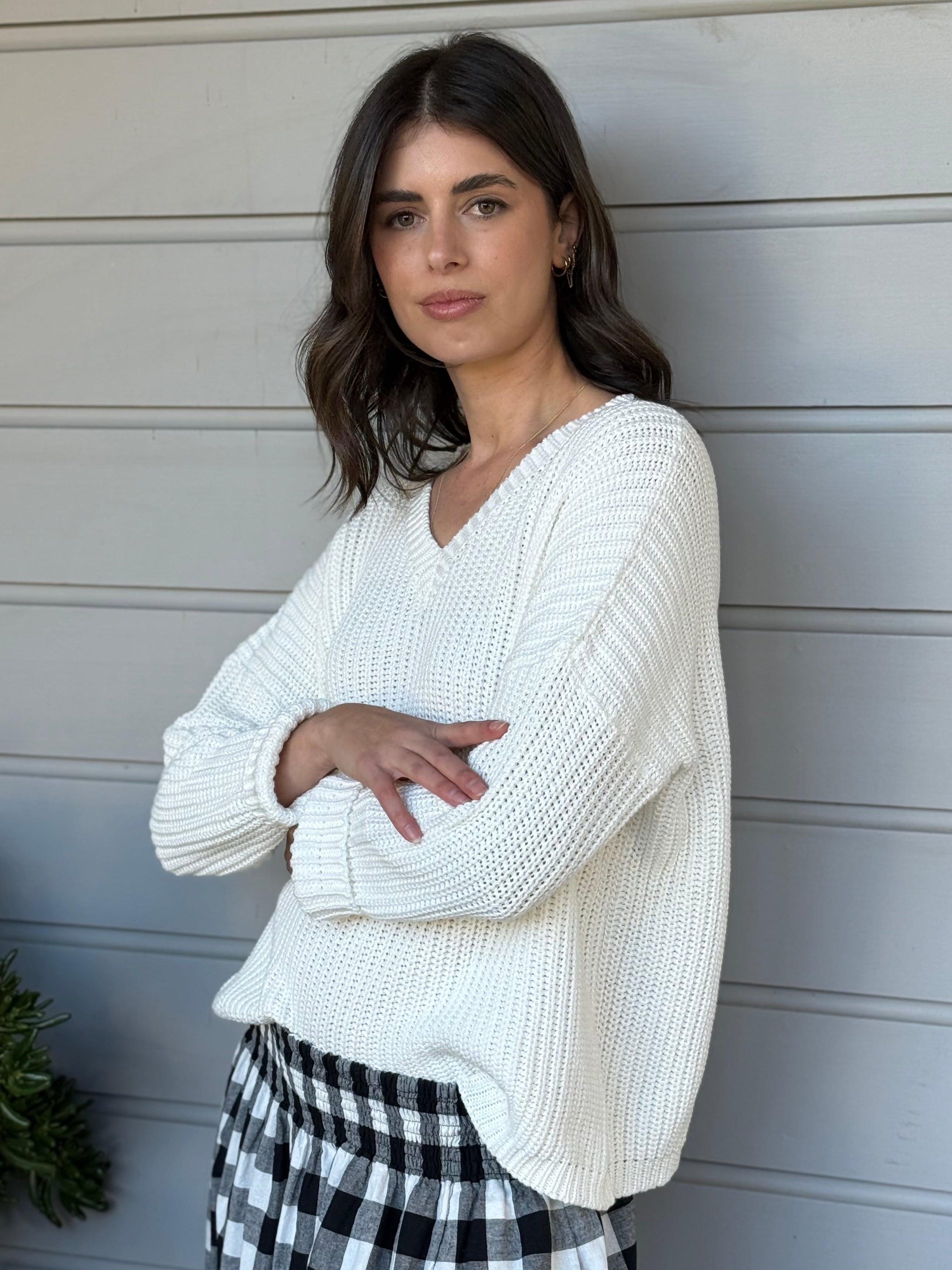 jasper knit-warm white cotton