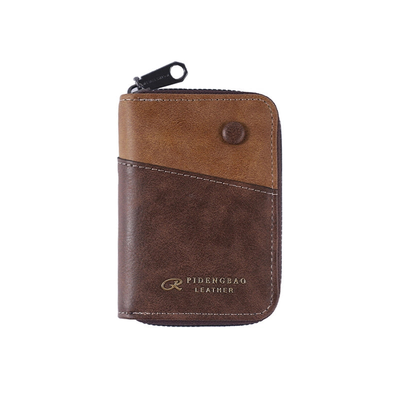 Unisex Solid Color Pu Leather Zipper Small Wallets