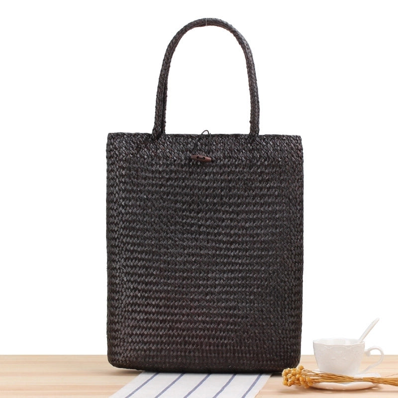 Women's Large Vintage Style Straw Bag
