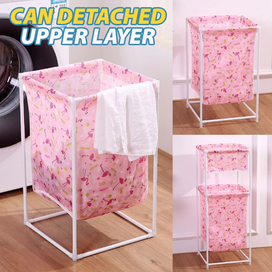 [ 2 LAYER ] Large Capacity Dirty Laundry Cloth Basket