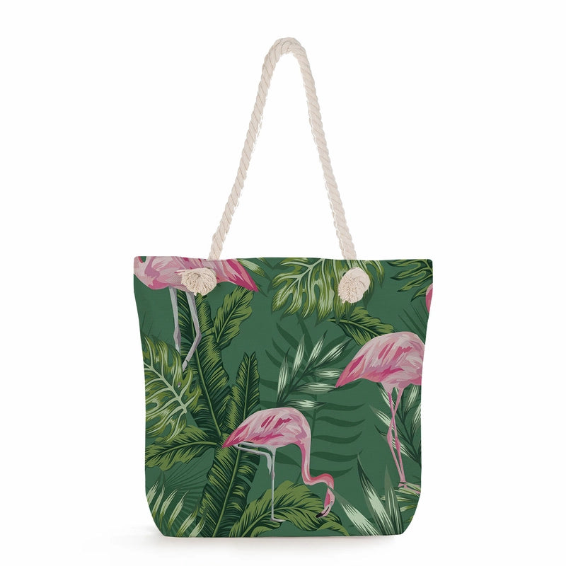 Women's Medium Linen Flower Vintage Style Classic Style Square Zipper Shoulder Bag