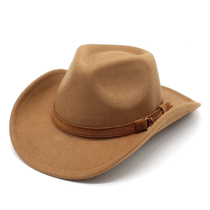 Women's New Denim Woolen Brimmed Jazz Top Hat Men's And Women's Chicken Heart Top Black Felt Hat Woolen Hat