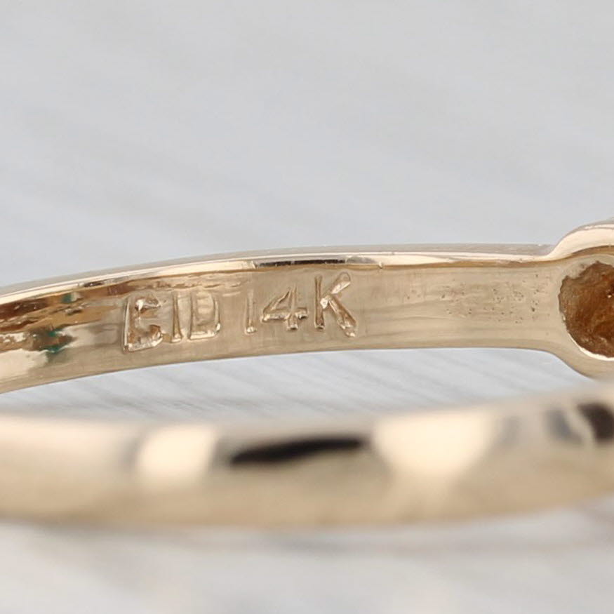 Turquoise Oval Cabochon Solitaire Ring 14k Yellow Gold Size 6
