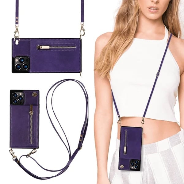 (2023 HOT SALE )Crossbody Wallet iPhone Case-Credit Card Holder