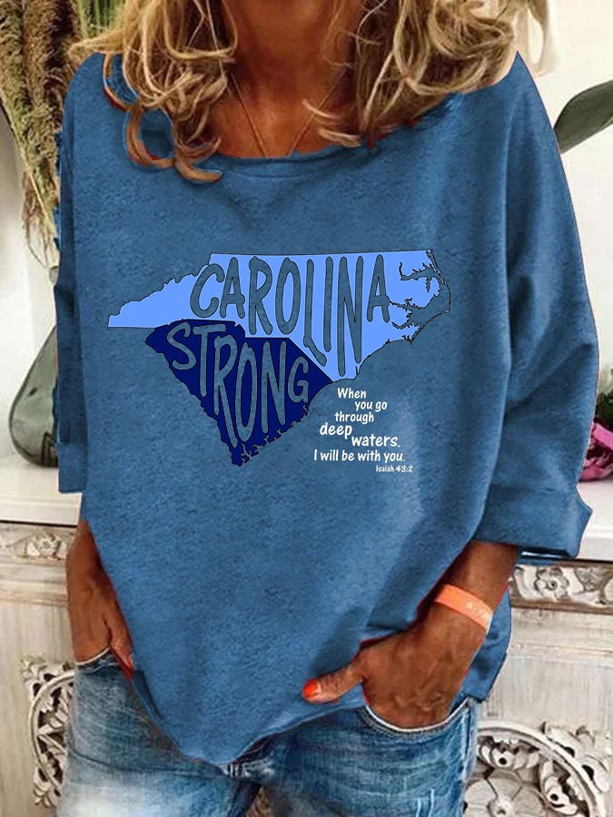 Women's Hotspot Hurricane Helen Disaster Relief Printed Casual Sweatshirt