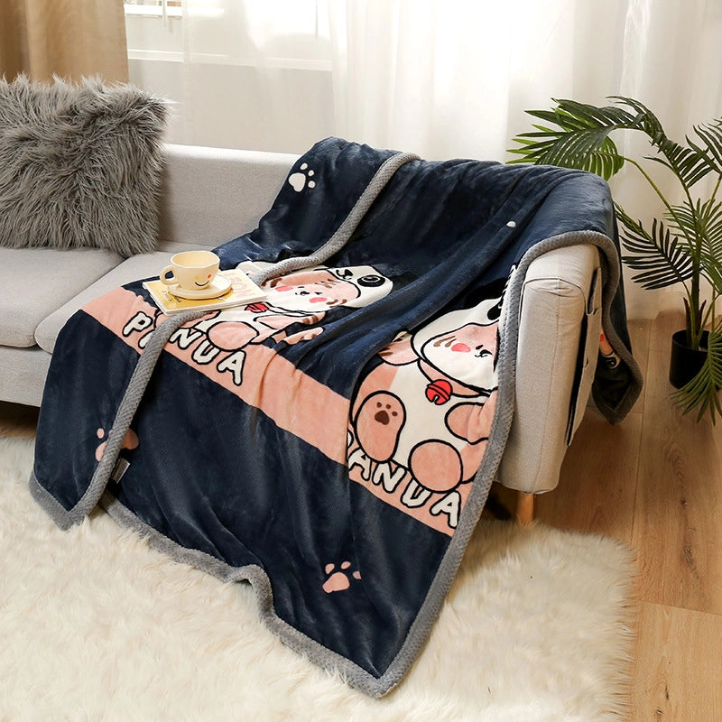 Thickened Autumn And Winter Blanket Flannel Blanket Faleirong Gift Blanket Summer Air-conditioning Blanket Coral Fleece Sheets