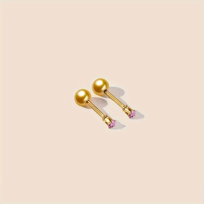 3 Pairs Minimalist Classic Style Geometric 304 Stainless Steel 18K Gold Plated Cartilage Earrings