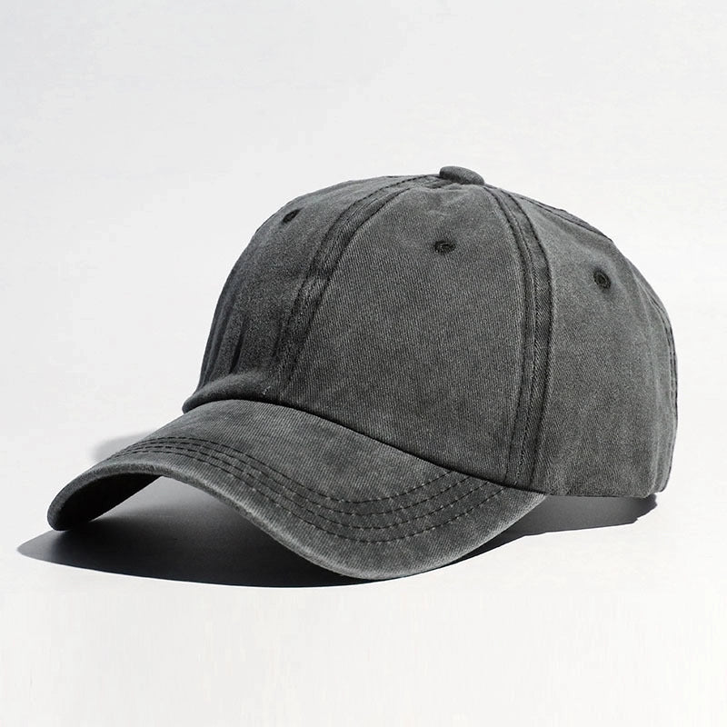 Baseball Cap Wash Cotton Curved Eaves Outdoor Sports Ladies Peaked Cap Ponytail Braid Cap Summer Sunscreen Hat