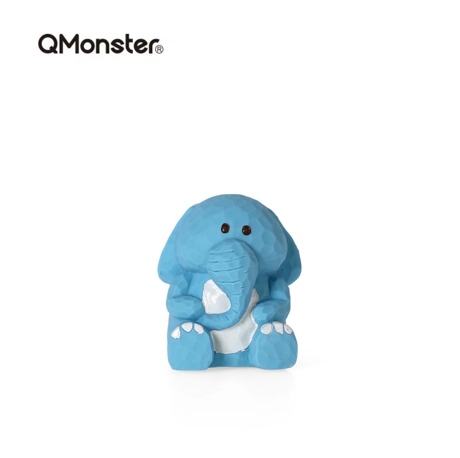 Q-Monster Latex Dog Toy for Chewing - Wood Carving Vibe Pet Boredom Buster