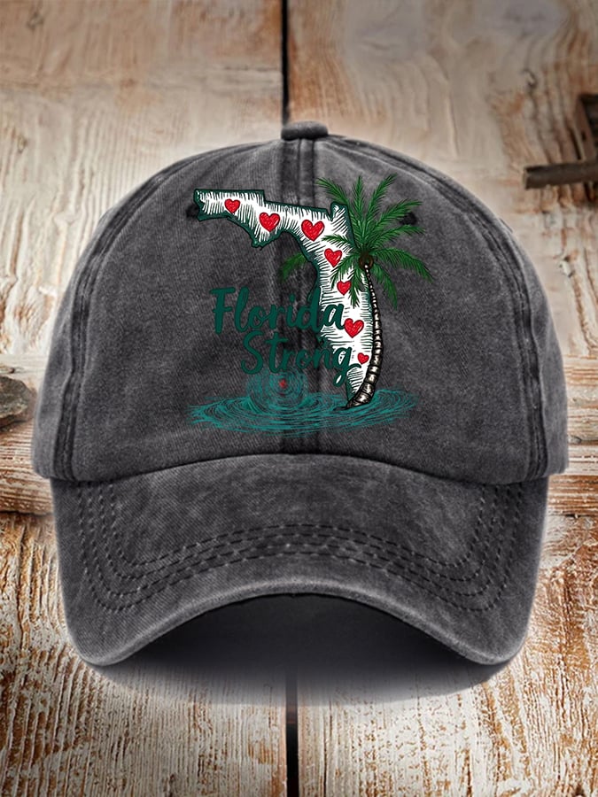 Unisex Distressed Washed Cotton Florida Strong Hot Spot Hat