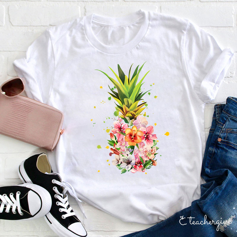 Pineapple Are Blooming Teacher T-Shirt