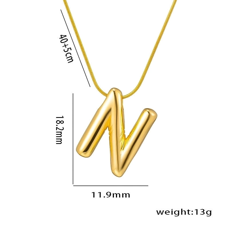 Vintage Style Letter Titanium Steel Plating Pendant Necklace
