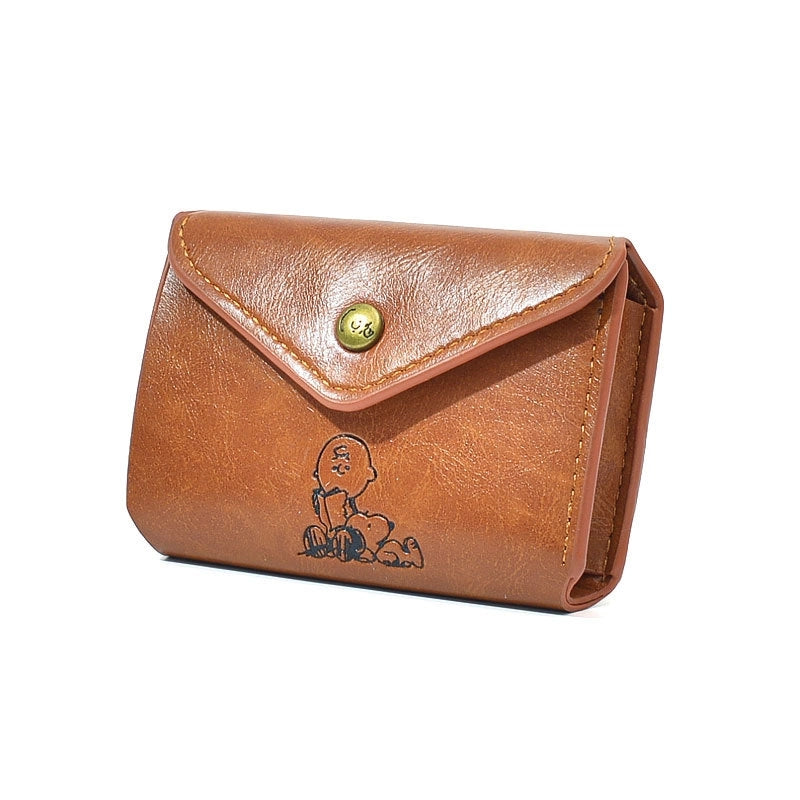 Women's All Seasons Pu Leather Cartoon Character Solid Color Minimalist Classic Style Square Buckle Card Holder Coin Purse