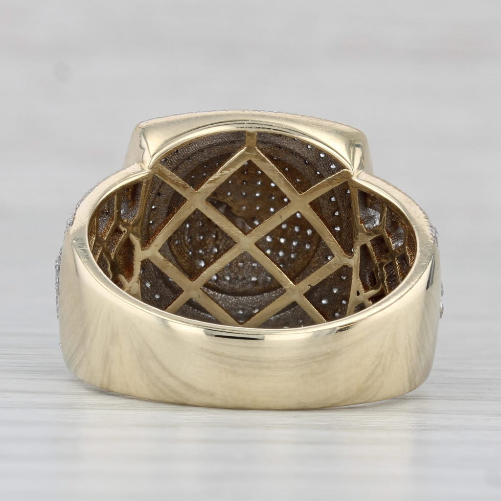 0.77ctw Diamond Halo Ring 10k Yellow Gold Size 10.25