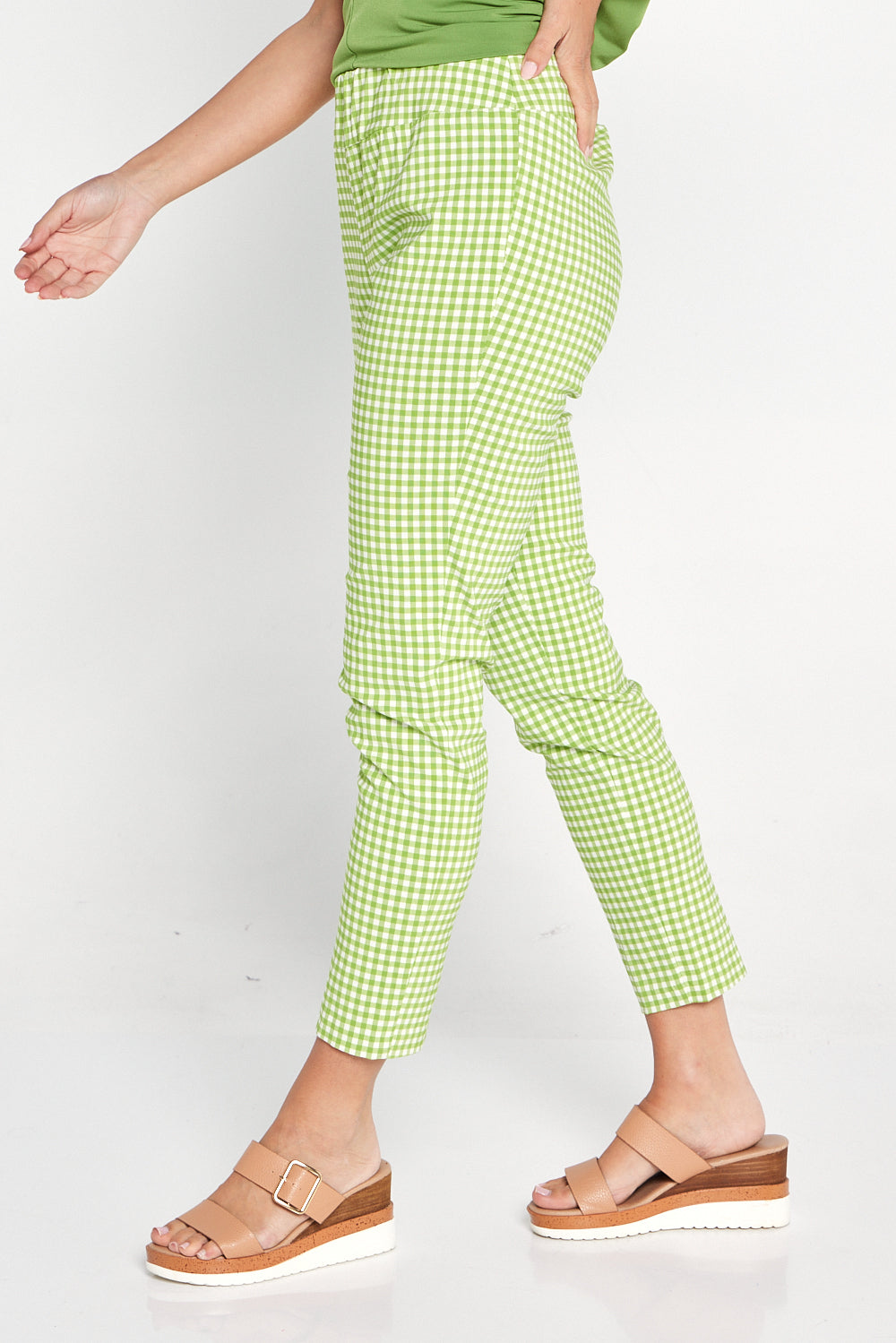 Moira Pants - Green Gingham