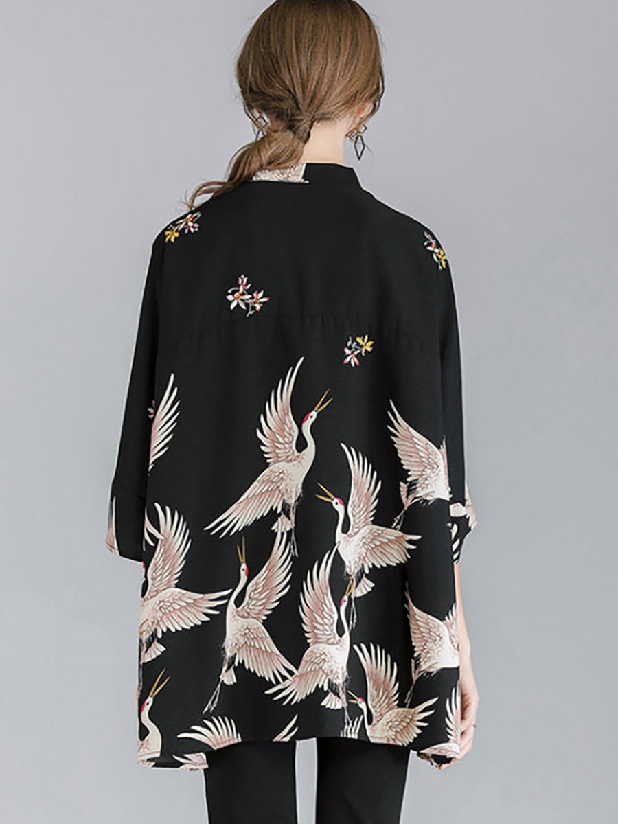 Plus Size Women Fashion Animal Prints Loose Shirt
