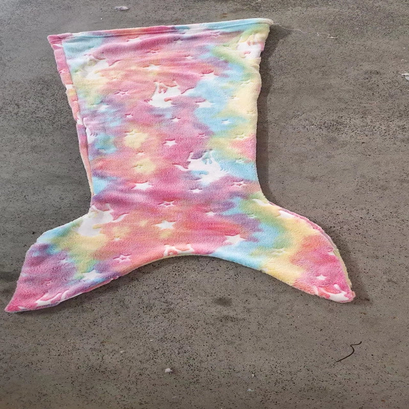 Casual Elegant Cute Fish Tail Fabric Blanket Bedding