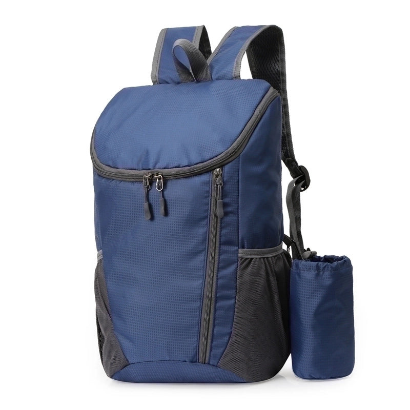 Sports Solid Color Square Zipper Functional Backpack