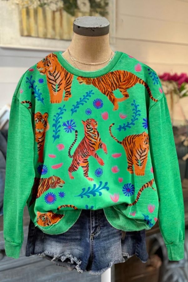 Playful Tiger Sweatshirt