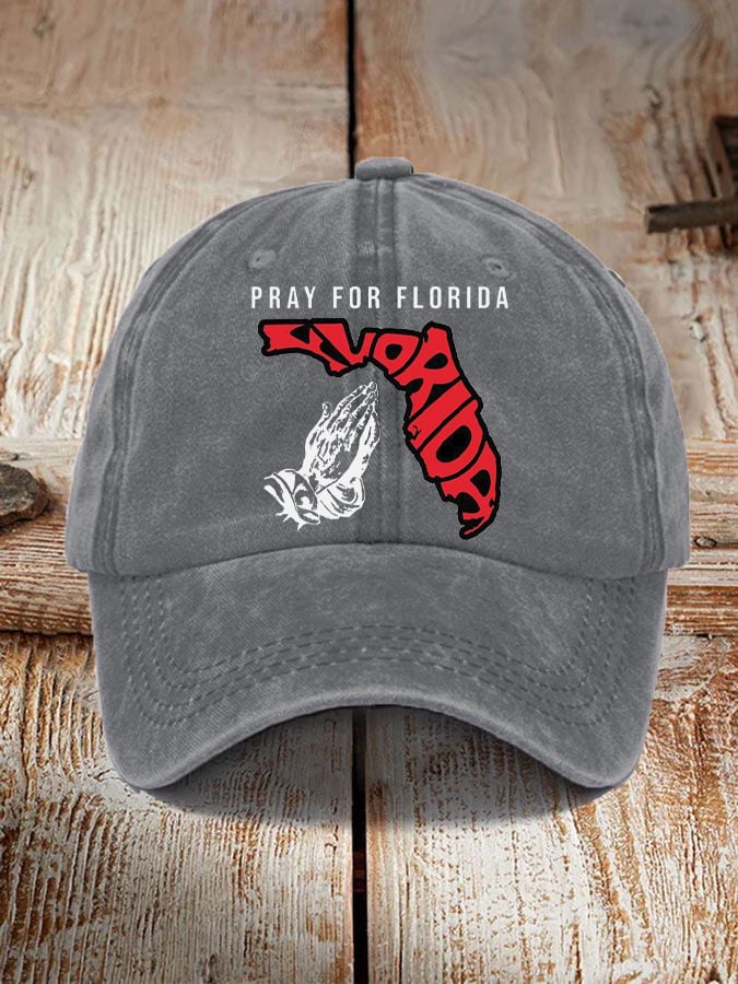 'Pray for Florida' print hat