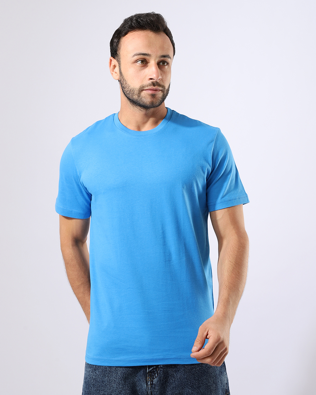 Men Round Neck T-Shirt Half-Sleeves