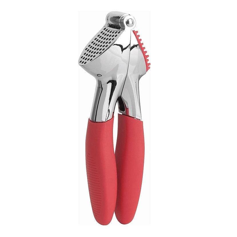 Garlic Press with Handle - Red